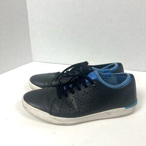 Navyboot Mens Casual Shoes Navy Blue Leather Sneakers EU 41 US 8 Built in Sock